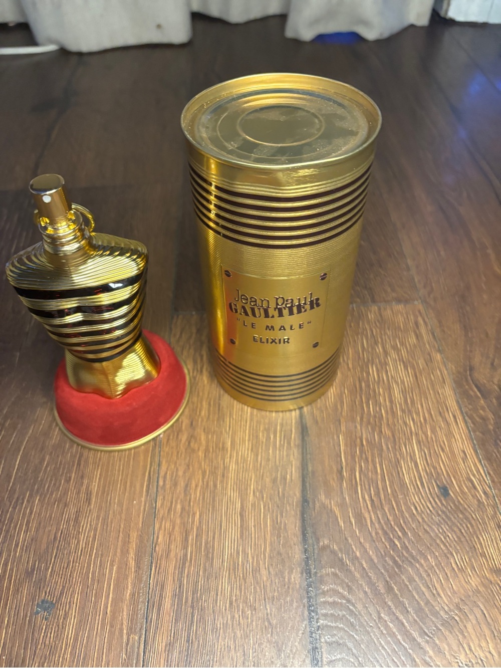 Jean Paul Gaultier Le Male Elixir Decorative Bottle - Gold with Red Base
